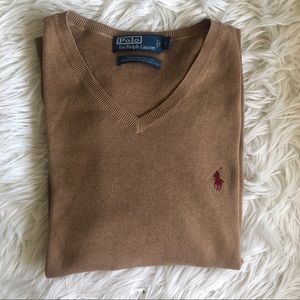 Polo by Ralph Lauren brown Vneck sweater
